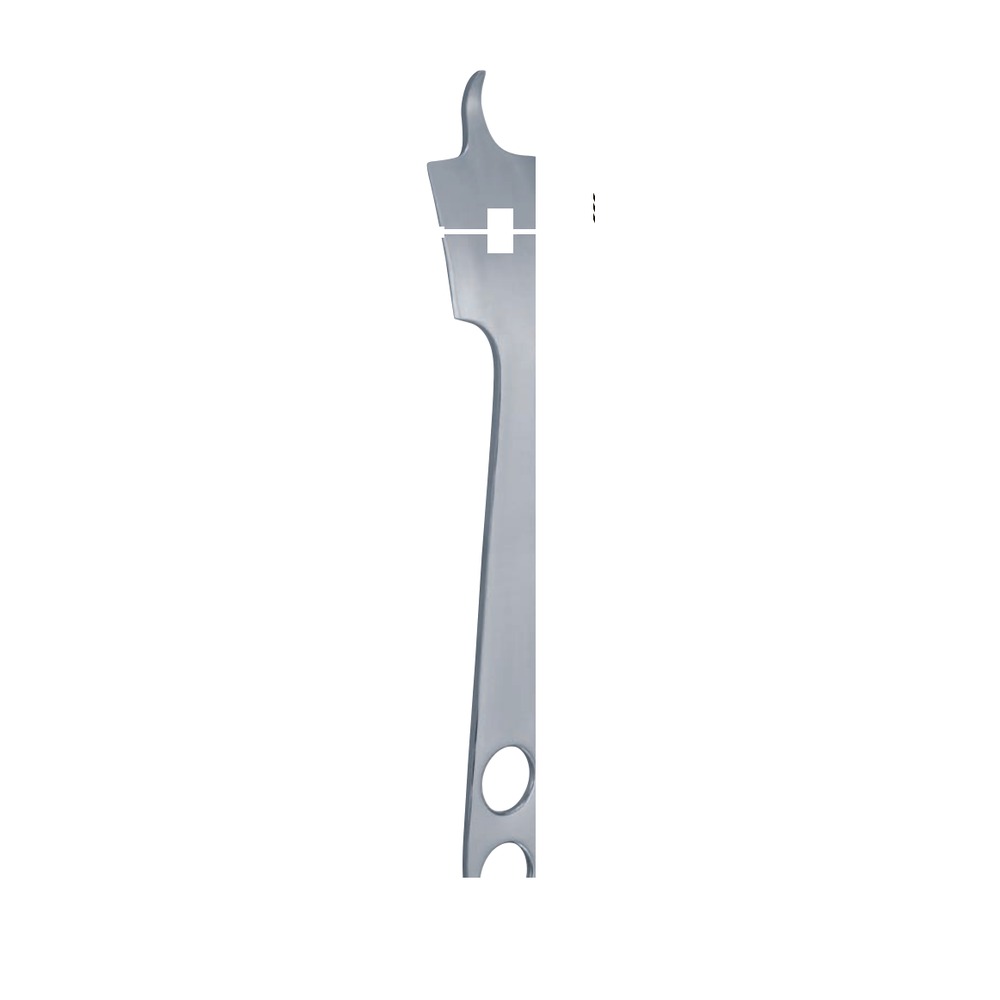 Bone Elevator — Curved 90°, 45 mm Blade, 230 mm Shaft 1 BS 14-124-01