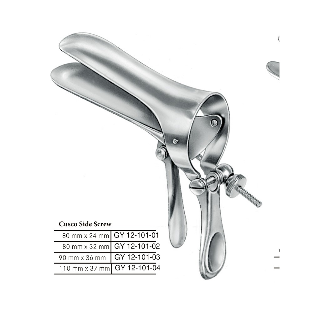 Cusco Lateral Screw 80mm x 24mm Small Vaginal Speculum 1 GY 12-101-01