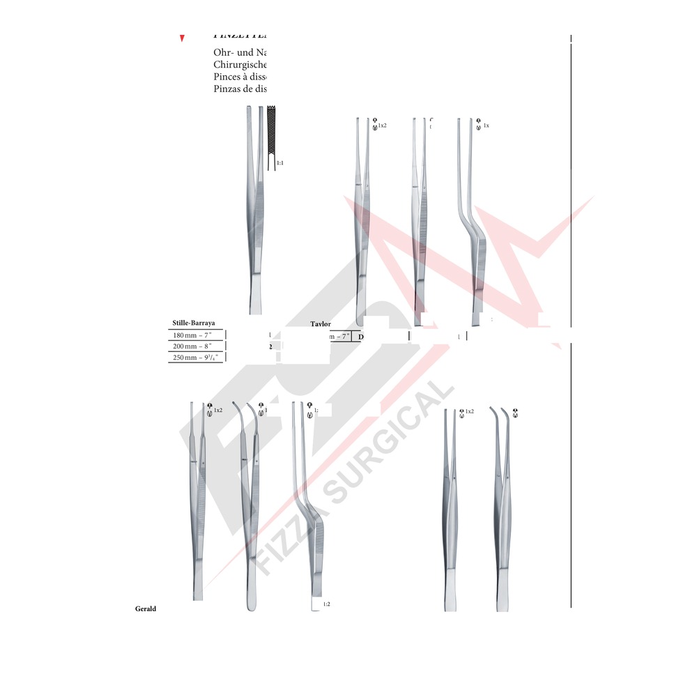 Taylor Tissue Forceps Teeth 1x2 1 DF 03-235-00