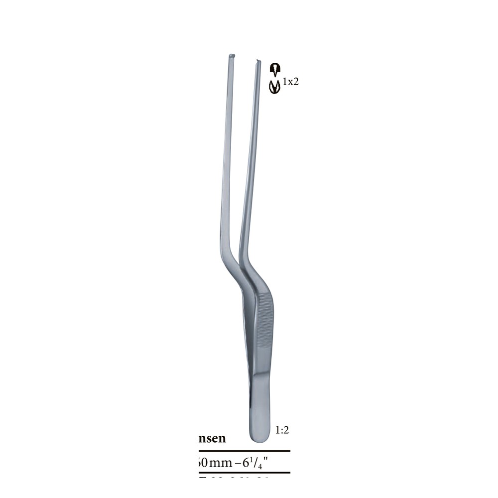 Jansen Bayonet Nasal Forceps — 1×2 Teeth Eye and Nose 1 DF 03-261-00