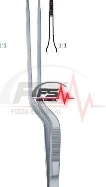 Gerald Dressing 180mm Forceps Bayonet Shaped