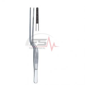 Jansen Bayonet Serrated Forceps — Heavier Variant 1 Jansen Bayonet Serrated Eye And Nose Dressing Forceps
