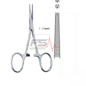 Micro-Mosquito Kocher Hemostatic Forceps 120mm (12cm) 1x2 Teeth Straight 1 Micro Mosquito Kocher 12cm, 1 x 2 teeth Hemostatic Forceps Straight
