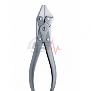 Flat Nose Plier 130mm Surgical 1 Flat nose plier parallel grip incorporated cutter for hard wires-Technical Forceps