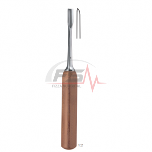 Mini-Lexer Chisel Ferrozell Handle Curved 1 Mini Lexer Ferrozell Handle - Bone surgery