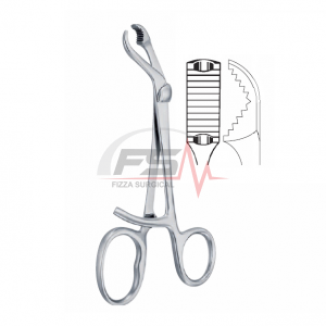 KERN 210mm 21cm 1 VERBRUGGE 250 mm – 10 - x = 9.5 mm - Bone Holding Forceps