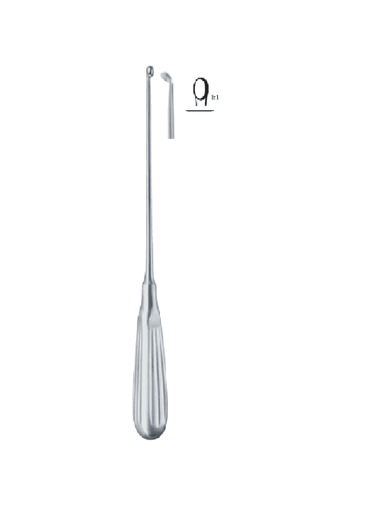 Bone Curette Curved 6.8mm x 250mm (6 mm) 1 x =6.8 mm,Curved 250mm 25cm BONE SURGERY- Bone Curettes