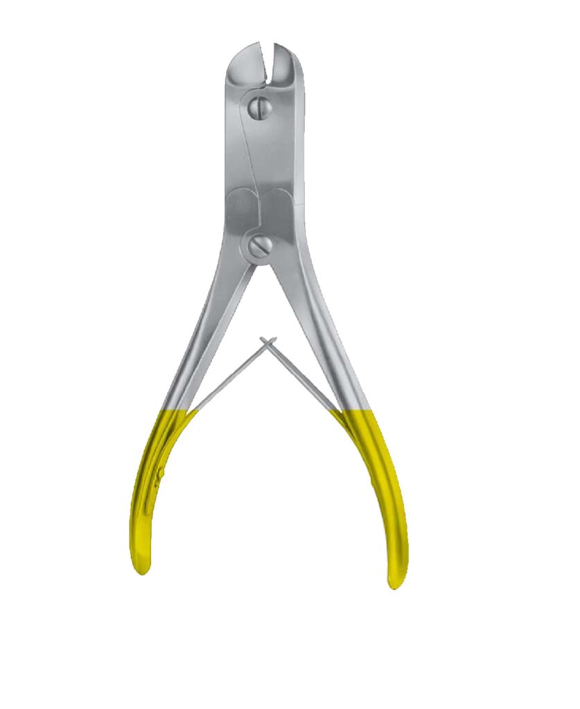 Wire-Cutter — Soft Wire to 3.0 mm / Hard Wire to 2.2 mm, 235 mm 1 for soft wire up to diam. 3.0 mm,for hard wire up to diam. 2.2 mm 235mm 23.5cm BONE SURGERY-Bone Cutting Forceps