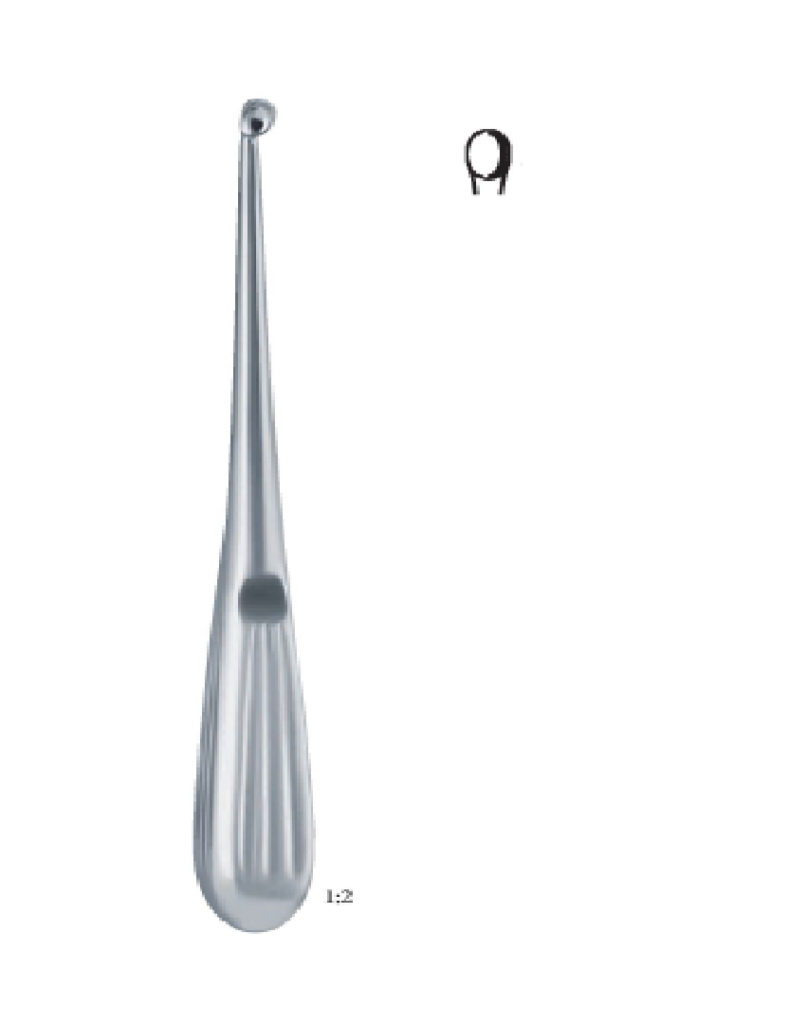 Bone Curette Curved Size 3 x 200mm