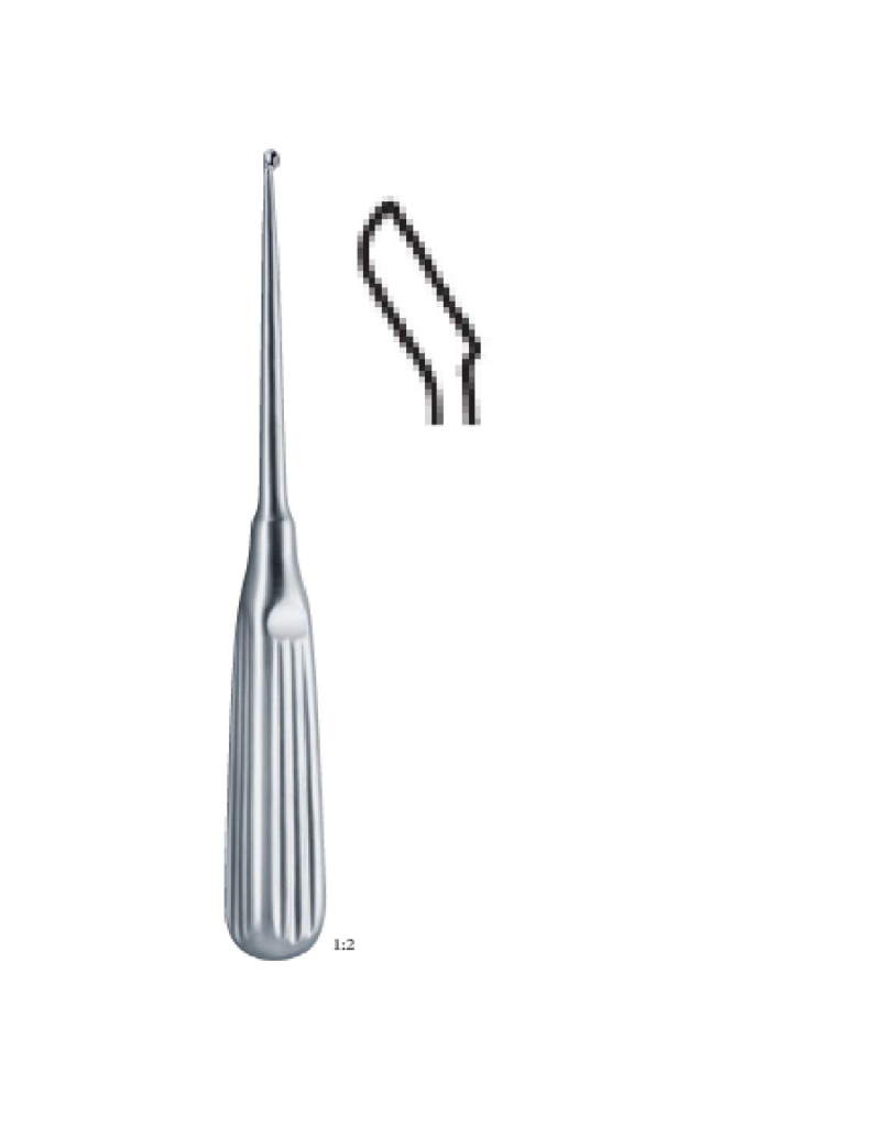 Bone Curette Oval Wide 6.8mm x 250mm