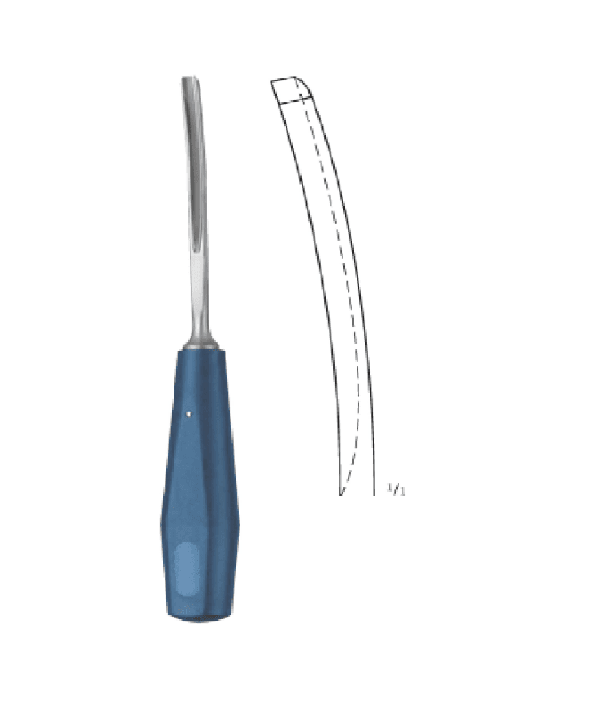 Lexer Bone Gouge Curved 10mm x 250mm (Ref BS 14-248-02) 1 LEXER x =10 mm, gouge curved 250mm 25cm BONE SURGERY- BONE CHISELS AND GOUGES
