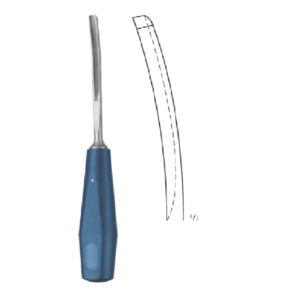 LEXER x =15 mm, gouge curved 250mm 25cm BONE SURGERY- BONE CHISELS AND GOUGES
