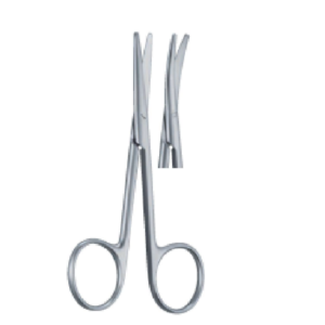 LEXER - BABY curved, Serrated Blade 100mm 10cm Fine scissors