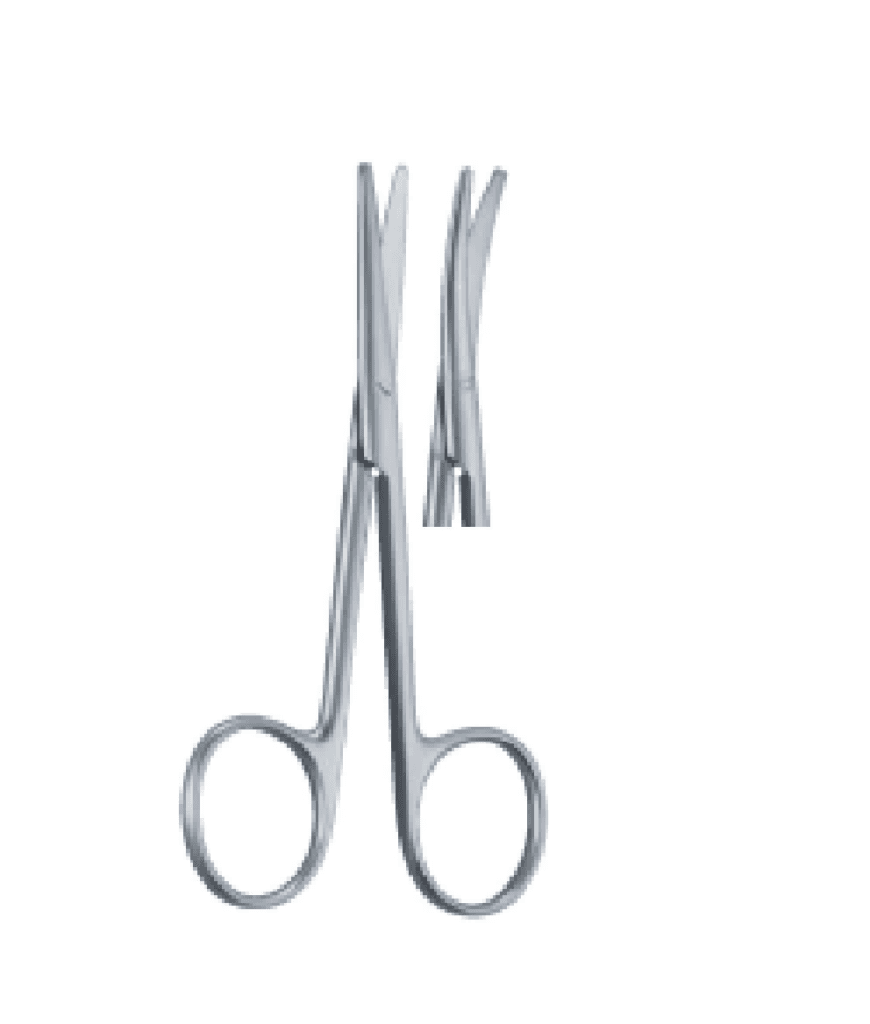 Lexer-Baby Scissors 100mm (10cm) Curved Serrated