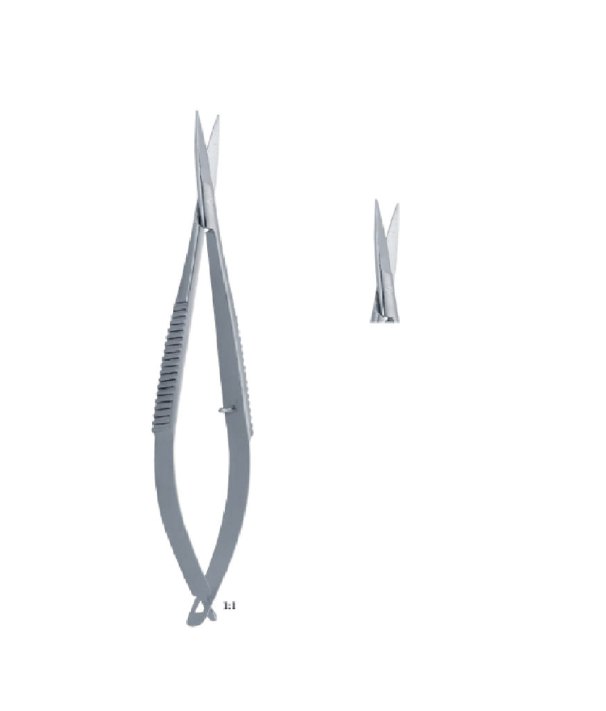 Micro Scissors — Curved, 14 cm (14.0 cm) 1 Westcott Holes in Handles 115mm 11.5cm Micro scissors