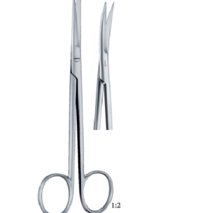 Lange Sharp/Blunt curved, Serrated Blade 145mm 14.5 am Operating Surgical Scissor
