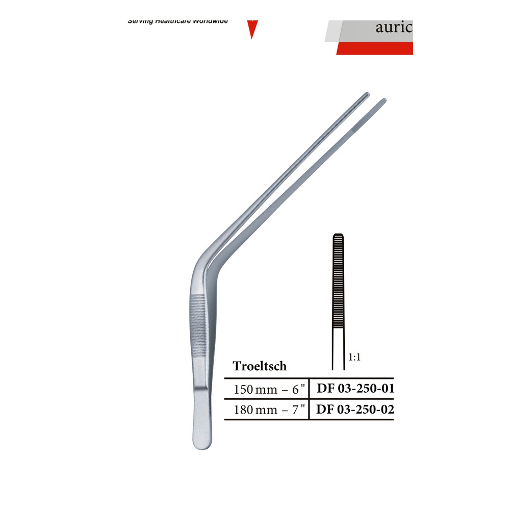 Troeltsch 18cm Iris forceps (18.0 cm) 1 DF 03-250-02