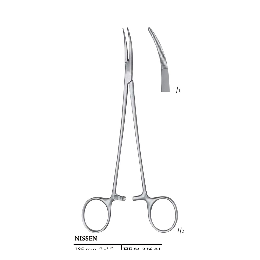 NISSEN 185mm 18.5cm Dissecting and ligature forceps 1 HF 04-326-01