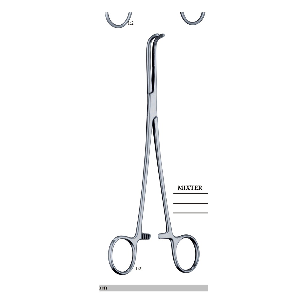 MIXTER 280mm 28cm Kidney pedicle and gall duct forceps 1 HF 04-390-03