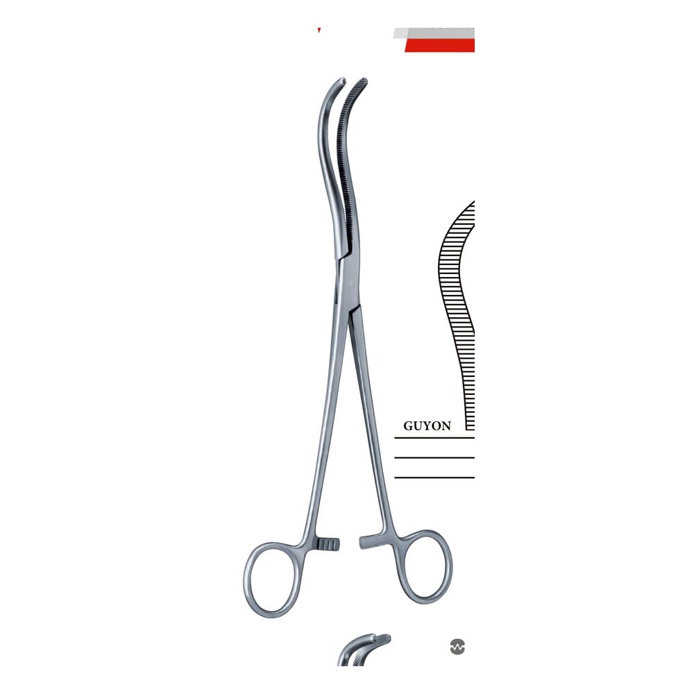GUYON 220mm 22cm Kidney pedicle and gall duct forceps 1 HF 04-395-02