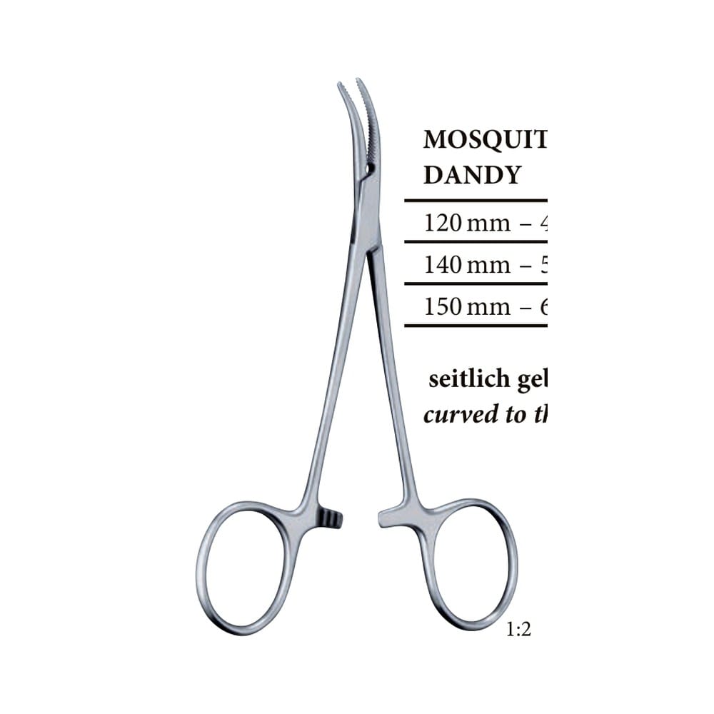 Dandy Hemostatic Forceps — Curved to Side, 140 mm (14 cm), Variant 1 HF 04-41-01