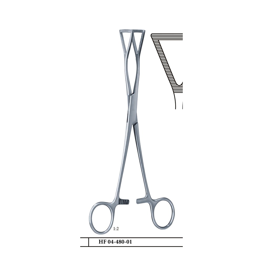 LOVELACE 200mm 20cm Lung grasping forceps 1 HF 04-480-01