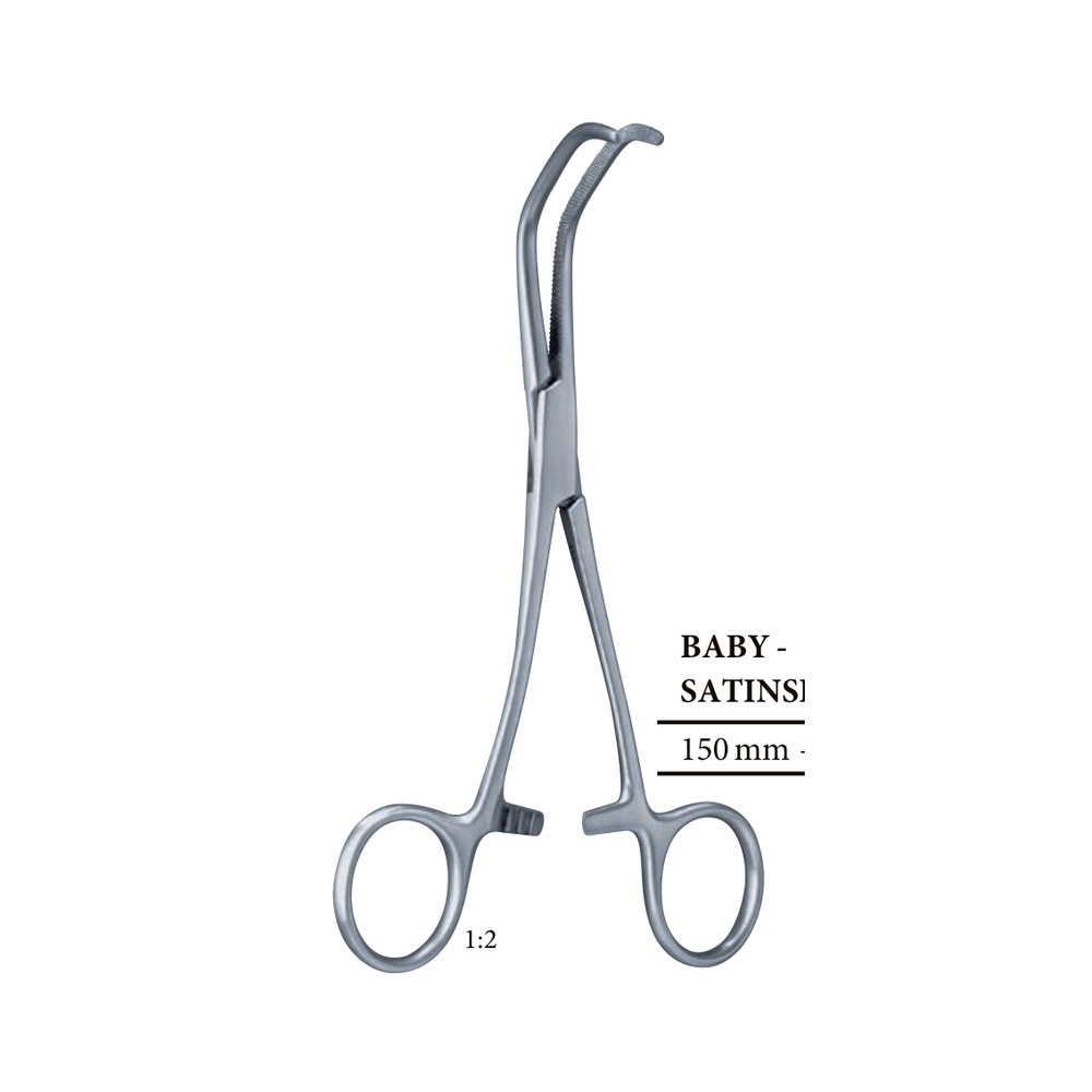 BABY - SATINSKY 150mm 15cm Bronches- and vascular clamps 1 HF 04-505-01