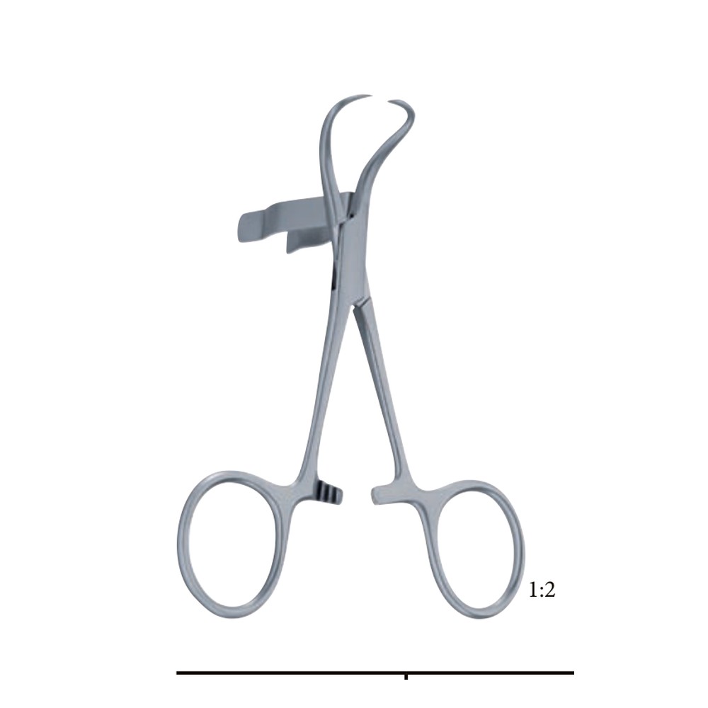 with clip for tube 110mm 11cm Towel forceps 1 HF 04-530-01