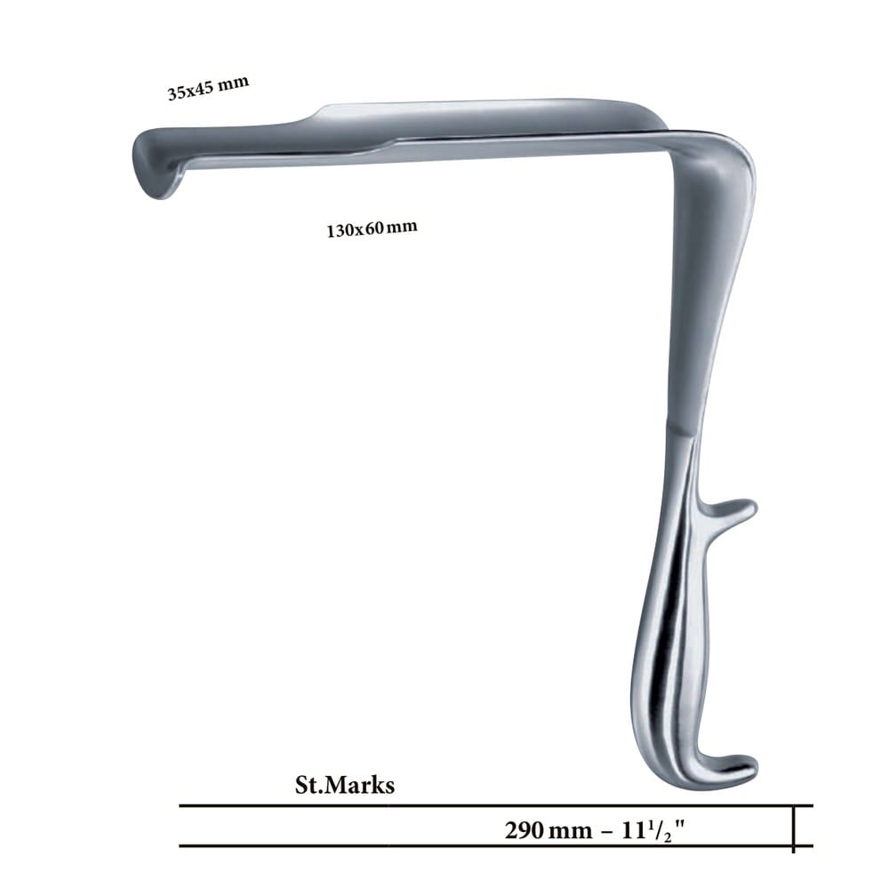 St.Marks x = 130 mm x 60 mm RETRACTORS - Wound Retractors 1 St.Marks x = 130 mm x 60 mm RETRACTORS – Wound Retractors