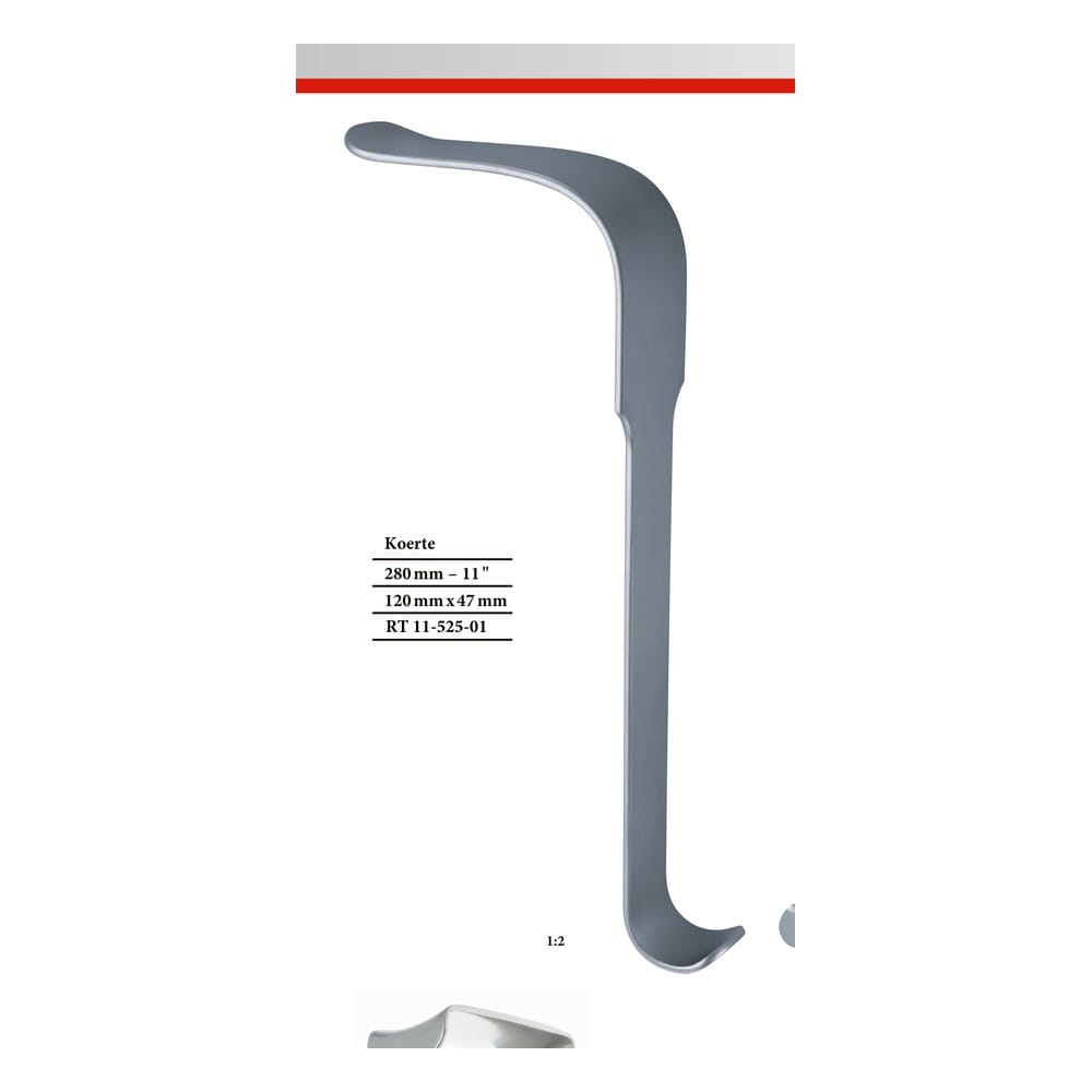 Koerte x = 120 mm x 47 mm RETRACTORS - Wound Retractors 1 Koerte x = 120 mm x 47 mm RETRACTORS – Wound Retractors