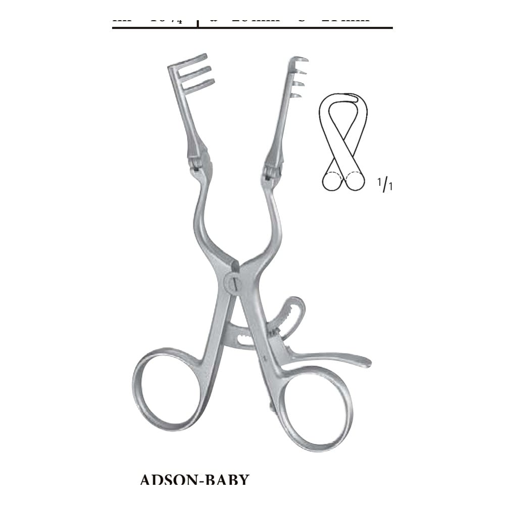 ADSON-BABY Semi-sharp Self-retaining Retractors 1 ADSON-BABY Semi-sharp Self-retaining Retractors