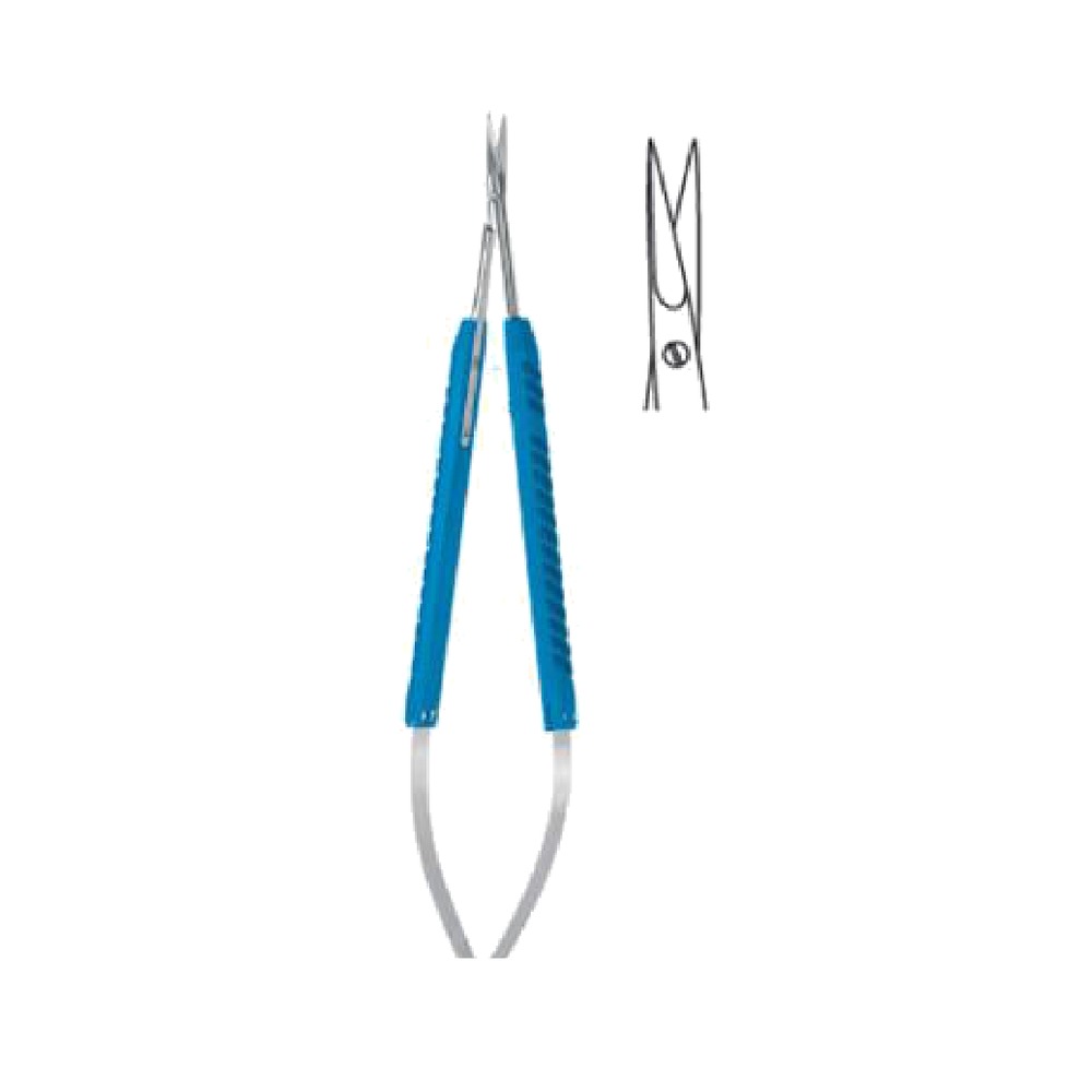 Micro 2000 Surgical Scissors — Curved, 15 cm Anodised Aluminium 1 SC 02-1201-01