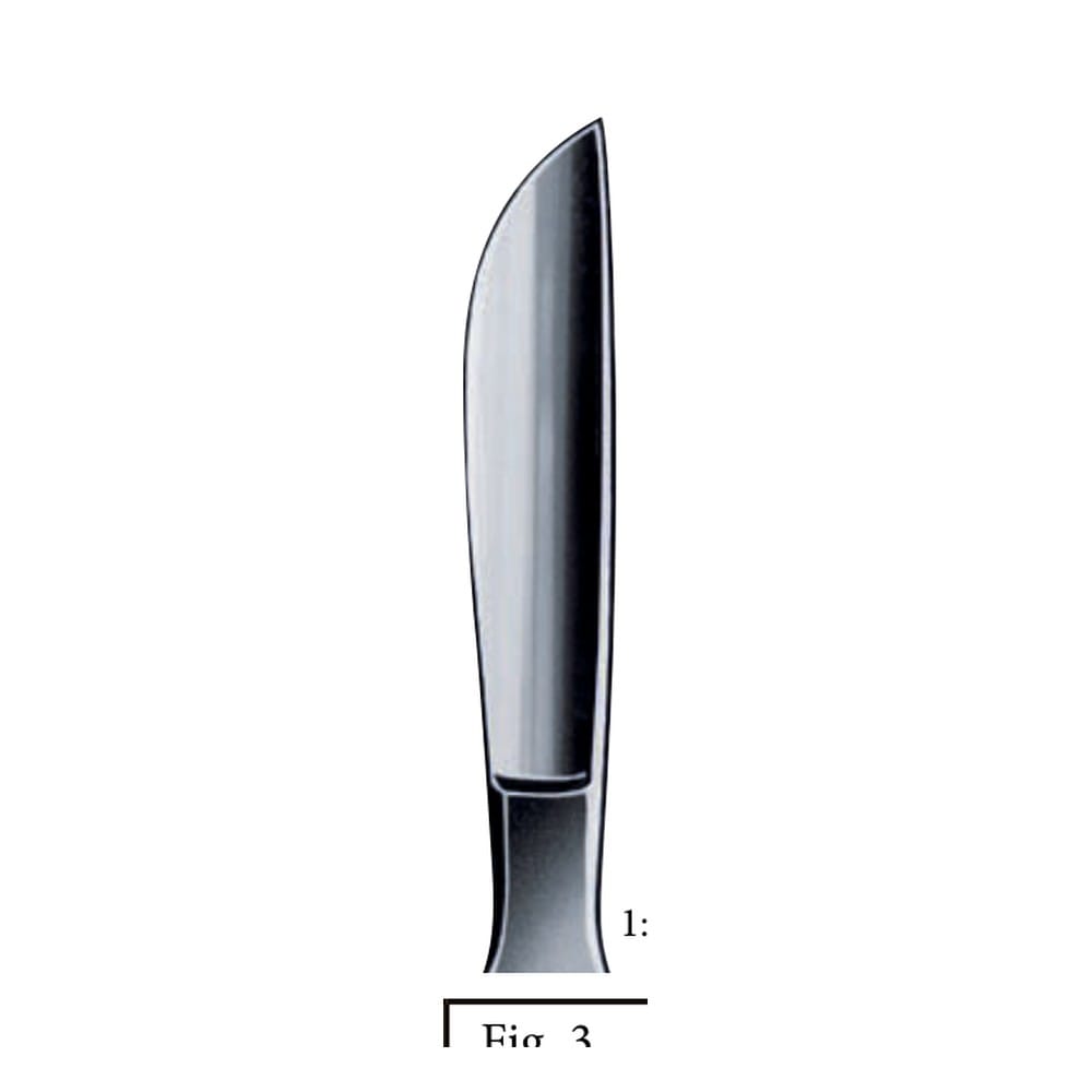 Scalpels fig. 3 SCALPELS, KNIVES - OPERATING KNIVES 1 Scalpels fig. 3 SCALPELS, KNIVES – OPERATING KNIVES