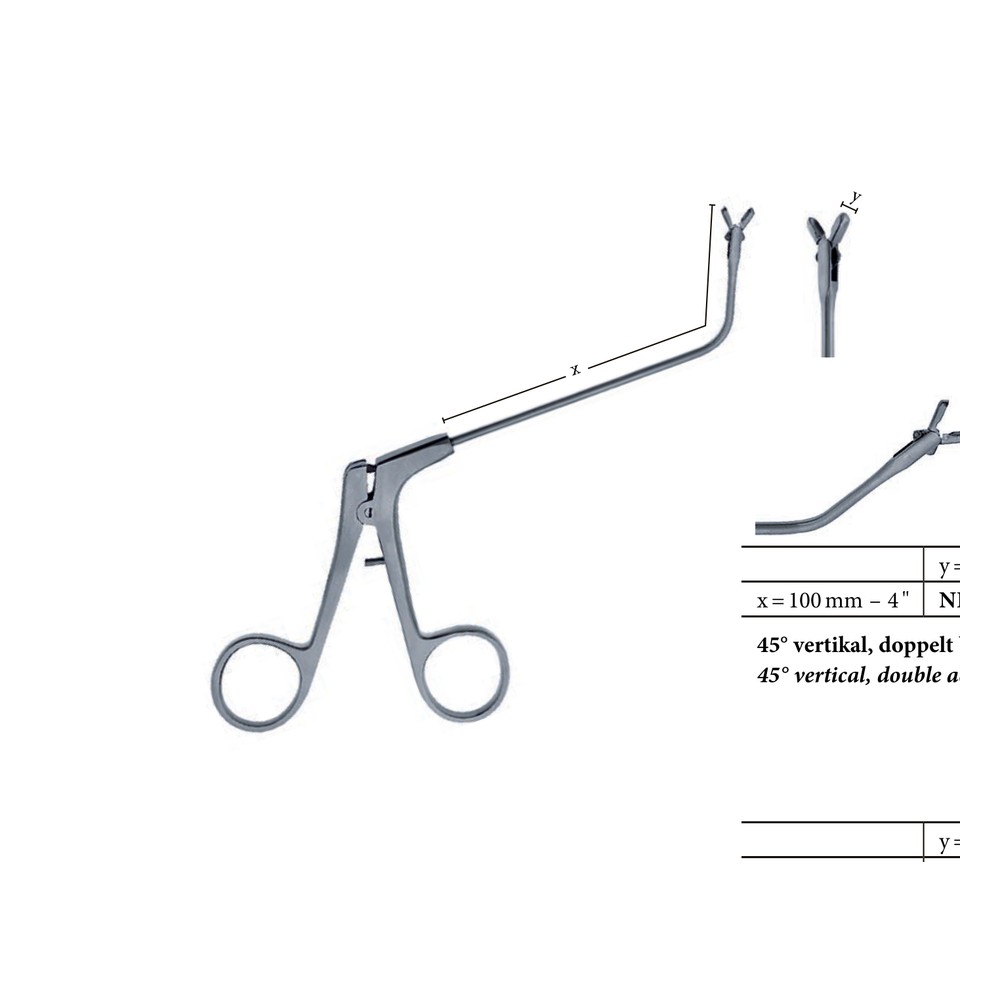 y = 4mm, 45? hor., double action, short 100mm 1 y = 4mm, 45? hor., double action, short 100mm