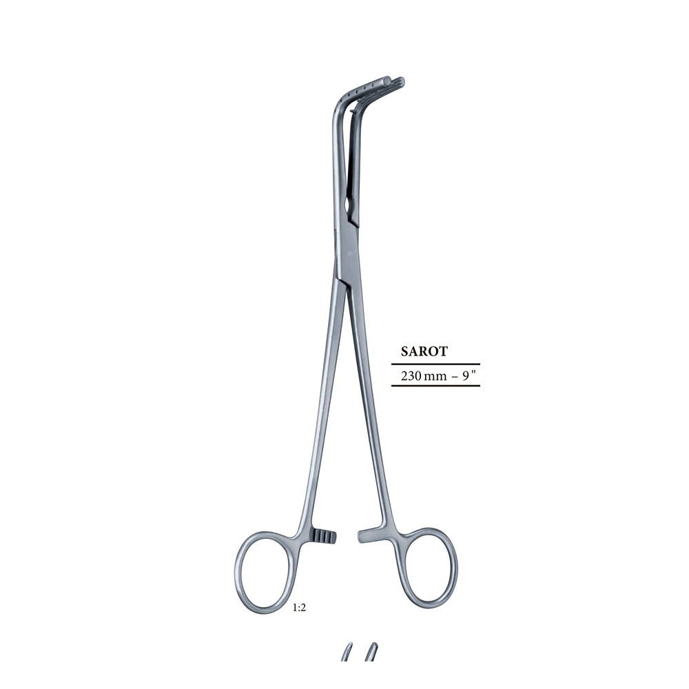 SAROT Pins right 230mm 23cm Bronches- and vascular clamps 1 SAROT Pins right 230mm 23cm Bronches- and vascular clamps