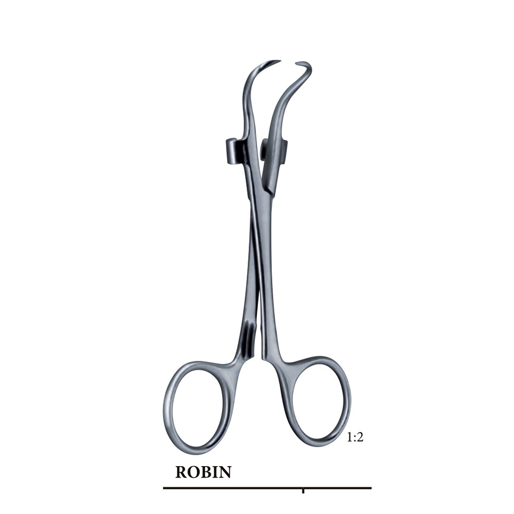 ROBIN with clip for tube up to 5 mm 135mm 13.5cm Towel forceps 1 ROBIN with clip for tube up to 5 mm 135mm 13.5cm Towel forceps