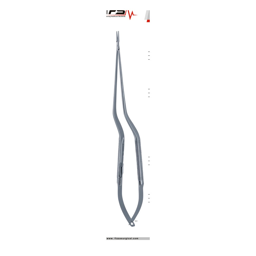 without ratchet, x = 1.0 mm, curved Micro needle holders 1 without ratchet, x = 1.0 mm, curved Micro needle holders
