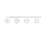 Tip with quick locking system, x= 1.5 mm - Screw driver (1 mm) AO 14-271-01