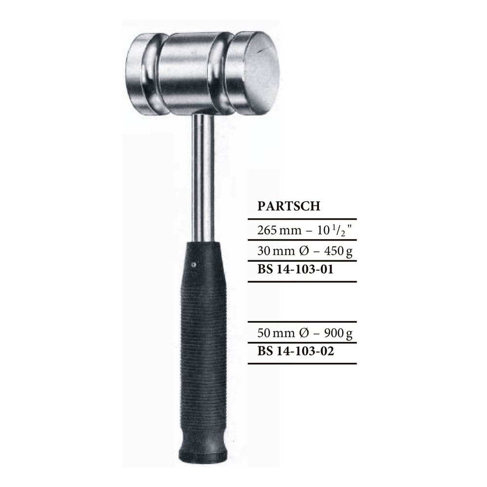PARTSCH x= 30 mm, 450 g 265 mm - Mallets 1 PARTSCH x= 30 mm, 450 g 265 mm – Mallets
