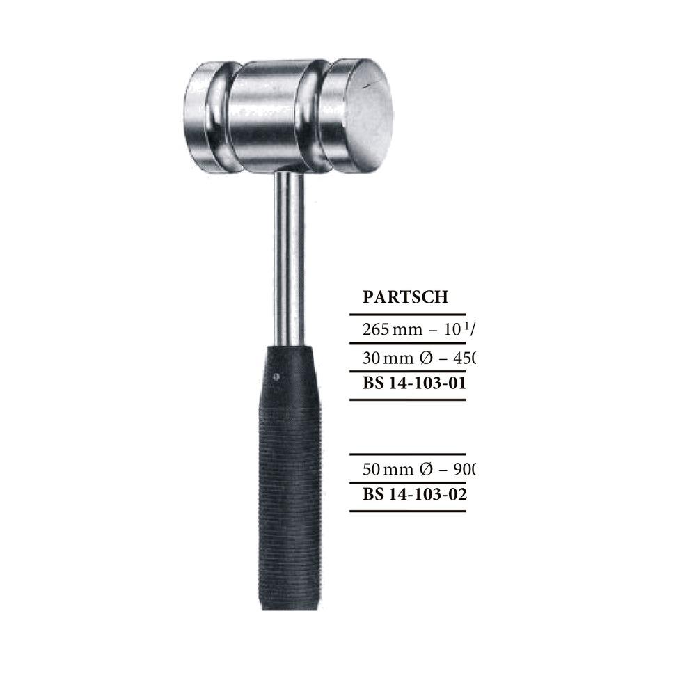 PARTSCH x= 30 mm, 450 g 265 mm - Mallets 1 BS 14-103-01