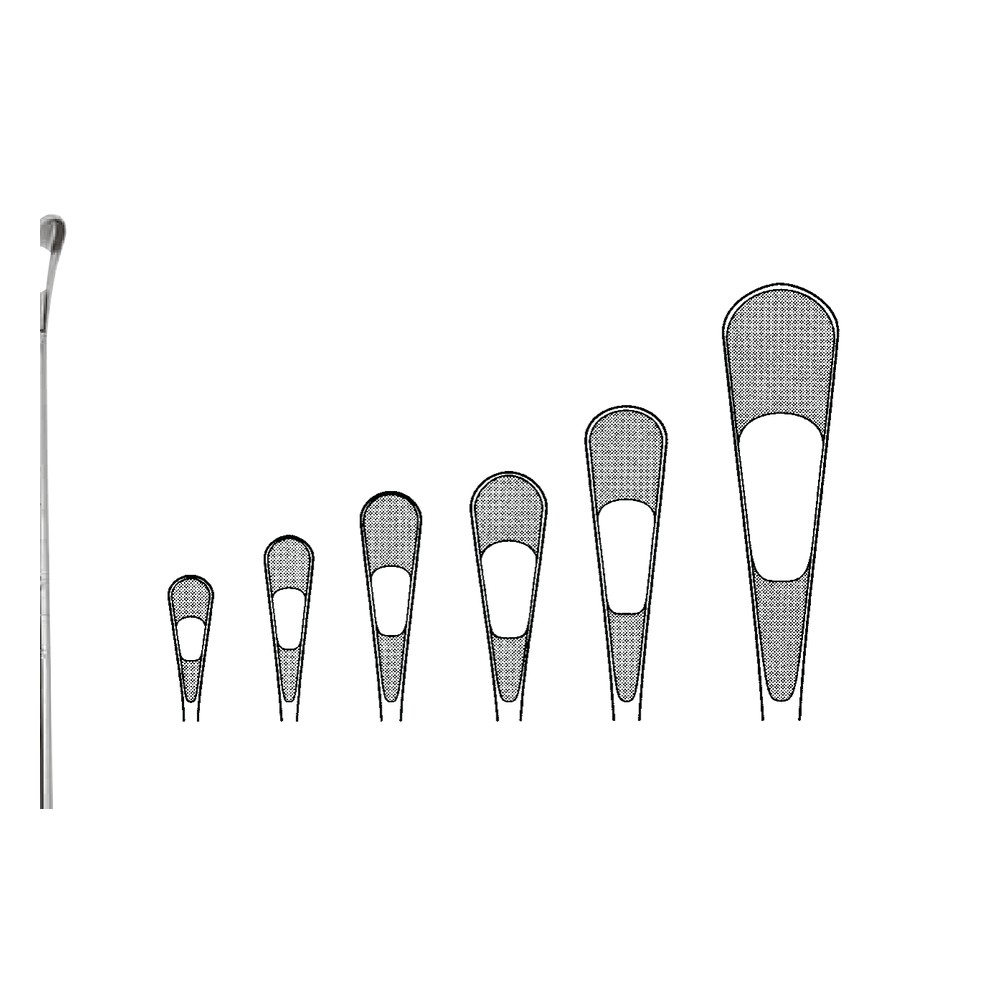 Japanese Uterine Curete Blunt, Stumpf 280mm (28cm) Uterine Curettes 1 GY 12-632-01