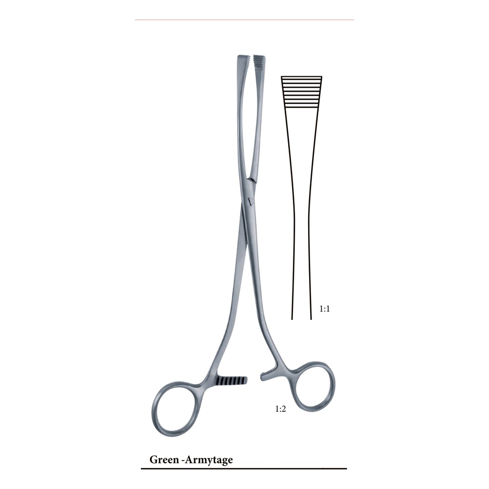 Green - Armytage Uterine elevating forceps 220mm (22cm) Obstetrics 1 GY 12-705-01