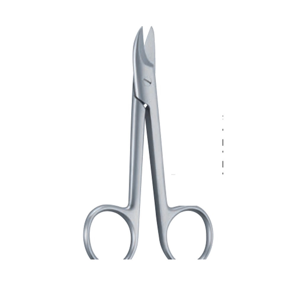 Beebee Wire-Cutting Scissors — Curved Serrated, Sharp/Sharp, 12 cm (12.0 cm) 1 SC 02-673-02