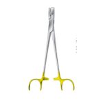 Holding forceps for cerclage wire, with lateral jaws to avoid wire slipping off 170 mm - Instruments for cerclageWire Passer WI 14-140-01