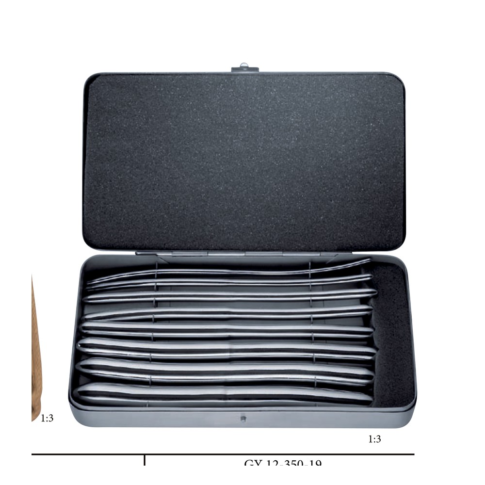 Hegar 8 Pieces per set, set in canvas roll, 3 / 4mm – 17 / 18mm Uterine sounds 1 Hegar 8 Pieces per set, set in canvas roll, 3 / 4mm – 17 / 18mm Uterine sounds