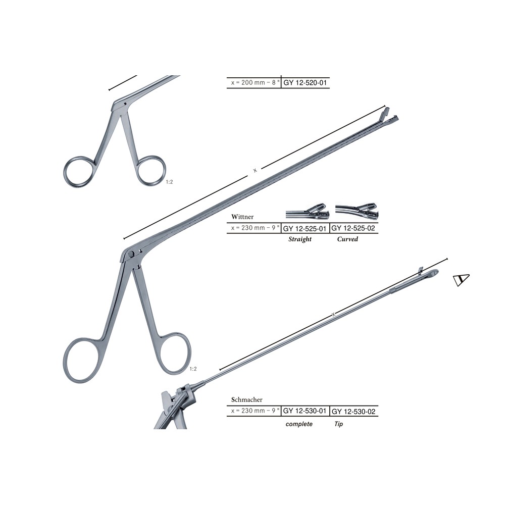 Wittner curved x = 230mm Cervical Biopsy /Specimen Forceps 1 Wittner curved x = 230mm Cervical Biopsy /Specimen Forceps