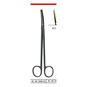 Metzenbaum TCC BlackLine Scissors — Curved, 20.5 cm