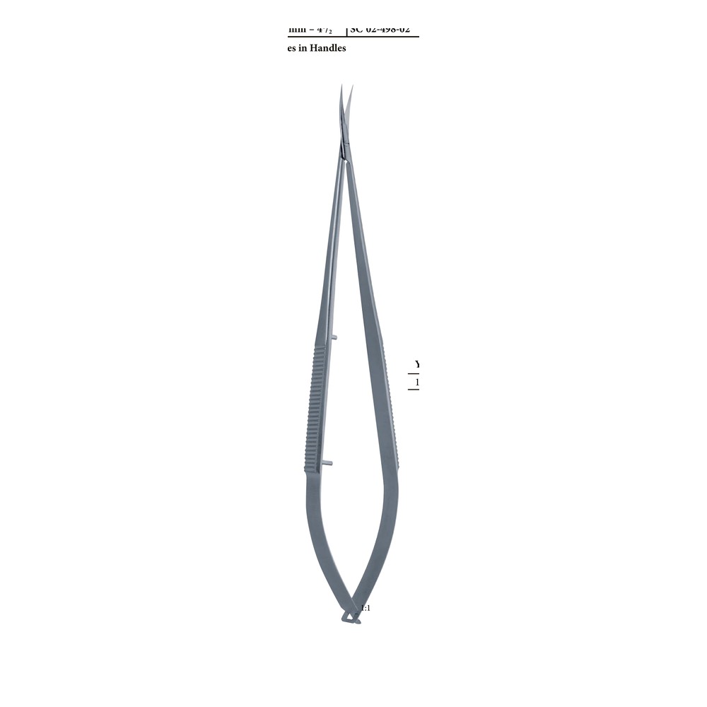Yasargil Micro Scissors — Curved, 18.5 cm 1 Yasargil Micro Scissors — Curved, 18.5 cm