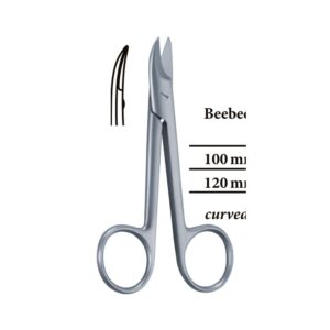Beebee Wire-Cutting Scissors — Curved, Blunt/Blunt, 10 cm (10.0 cm)