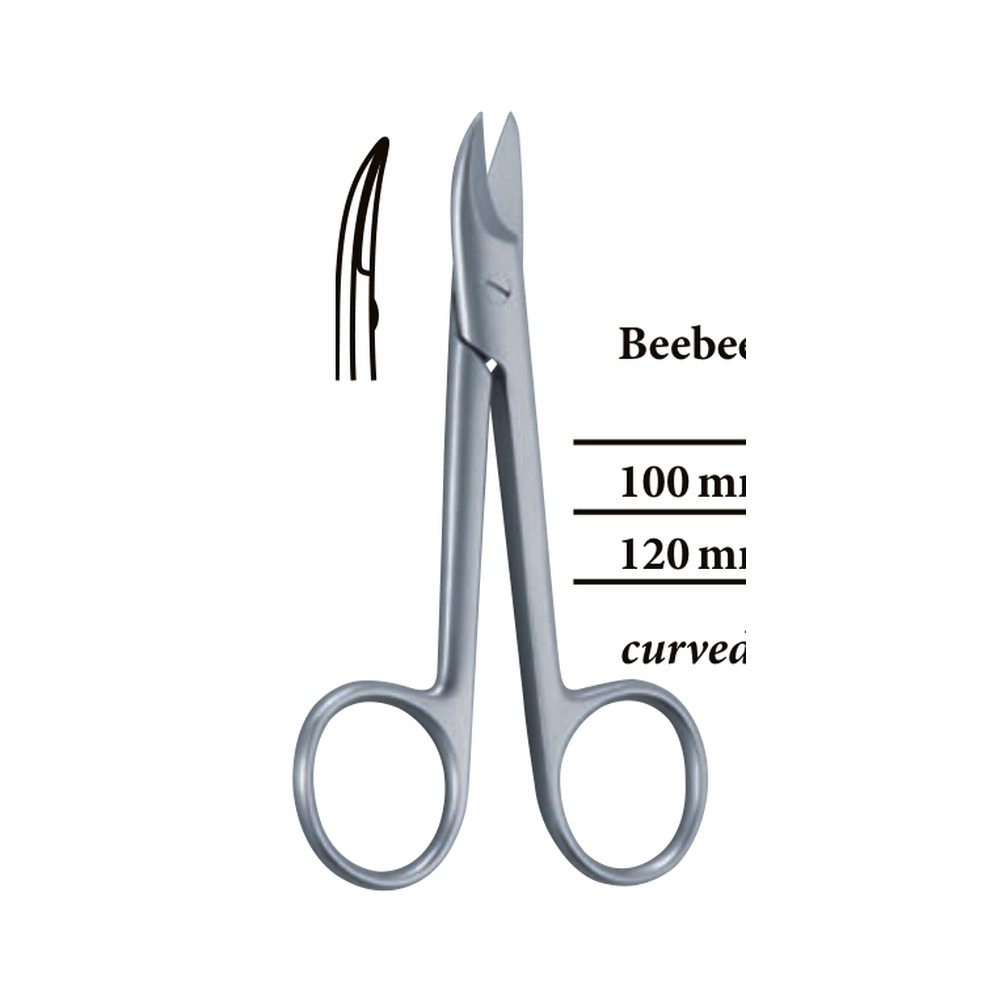Beebee Wire-Cutting Scissors — Curved, Blunt/Blunt, 12 cm (12.0 cm) 1 Beebee Wire-Cutting Scissors — Curved, Blunt/Blunt, 12 cm (12.0 cm)